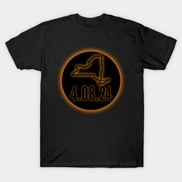 New york total solar eclipse 2024 T-Shirt by Fun Planet